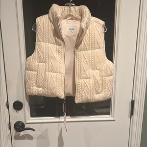 Hollister Quilted Cream Vest